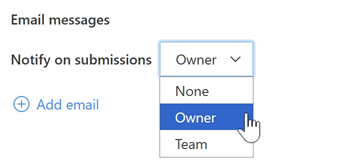 Email notifications settings