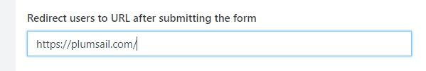 Redirect URL setting