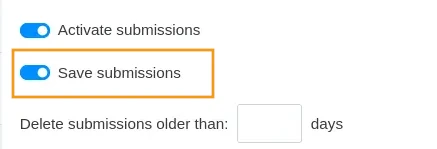 Save submission setting