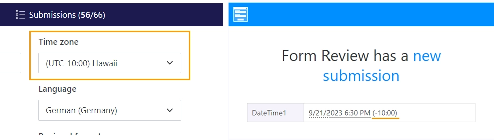 Time zone setting