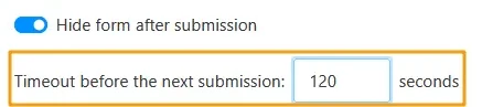 Form timeout setting