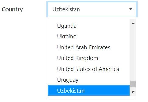 Drop-down menu