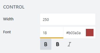 Field field's font size