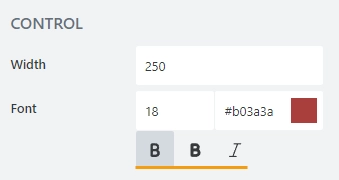 Field control's font styling