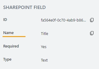 Field's name
