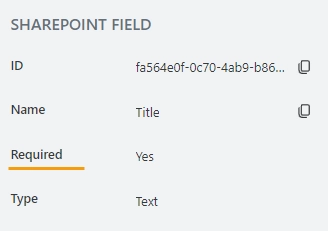 Field's required status