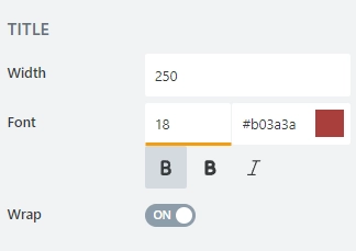 Field's Title font size