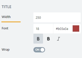 Field's Title width