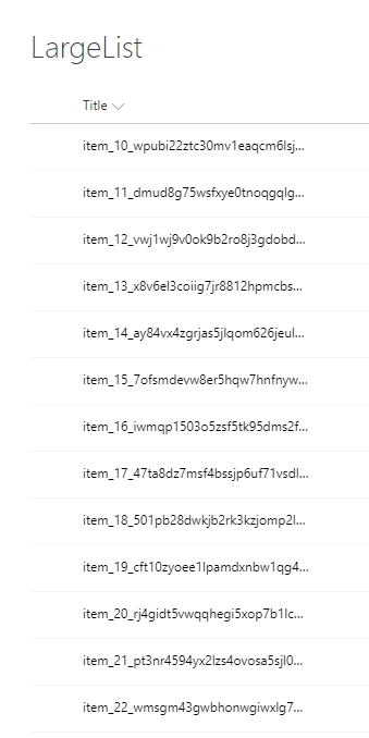 Large List