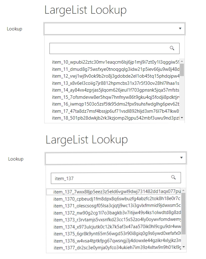 Lookup to a Large List