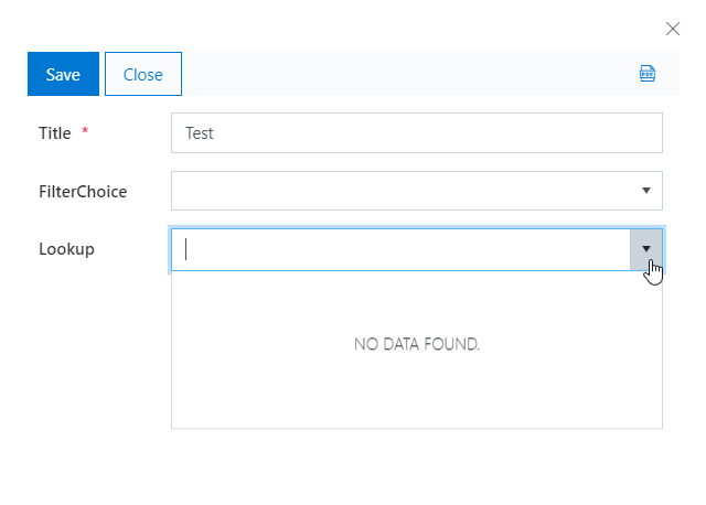 Lookup filtered by Choice
