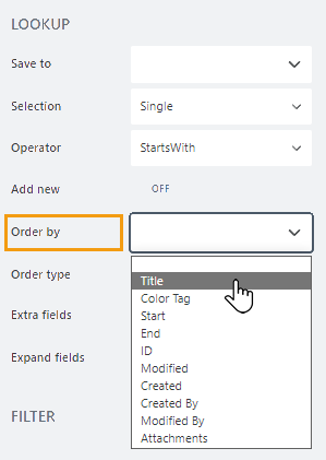 Order by property