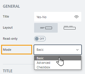 Mode property