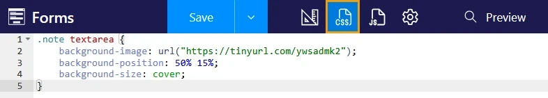 CSS editor button
