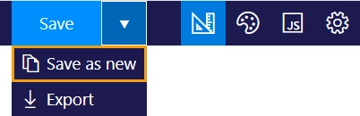 Save as new button