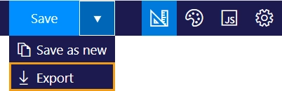 Export button