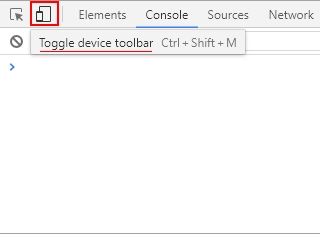 Toggle Device Toolbar