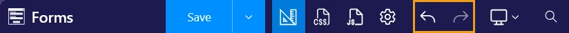 Undo and Redo buttons
