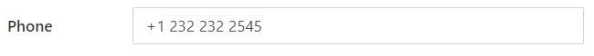 Phone pattern predefined example