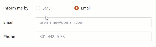 Require field dynamically demo