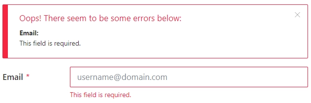 Required field error