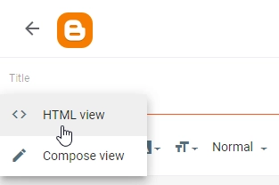 HTML view