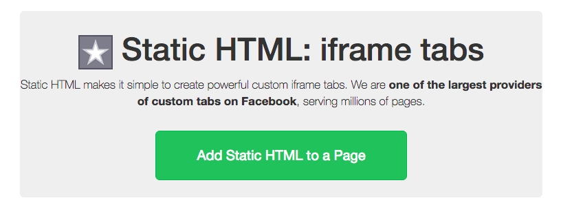 Add Static HTML to a page