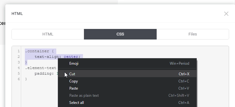 Remove text-align from CSS