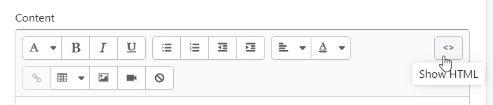 HTML content