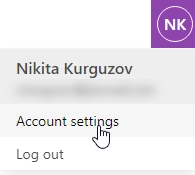 Open Account settings