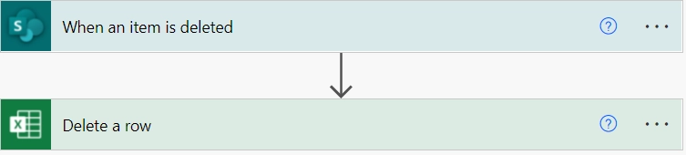 Flow to remove a row from the Excel table