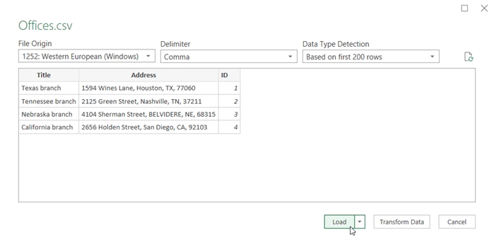 Preview dialog box