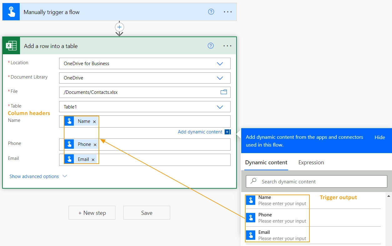 Add Row In Table Excel Power Automate