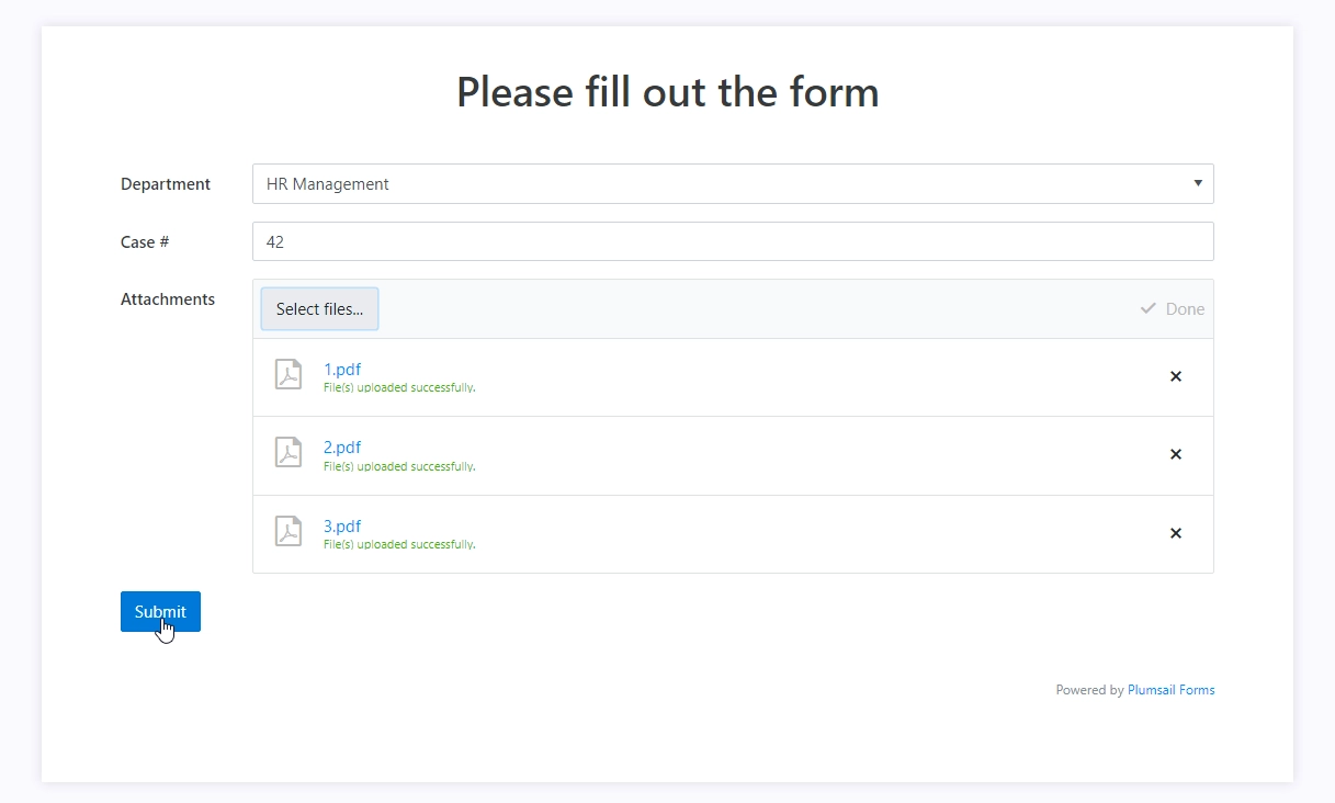 Example form