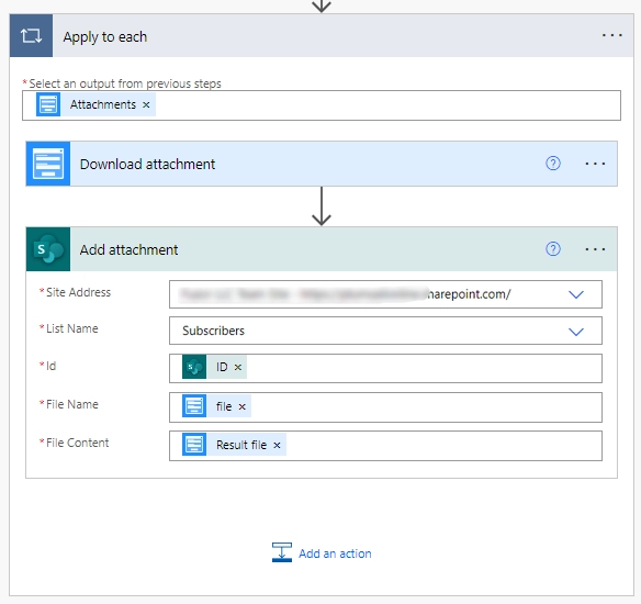 SharePoint - Add attachment