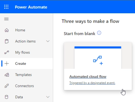 Automated cloud flow
