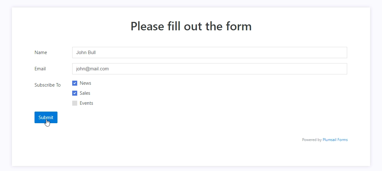 Example Form