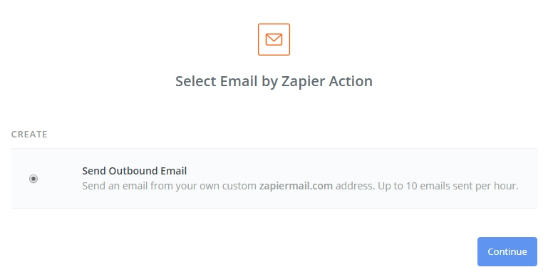 Send Outbound Email action