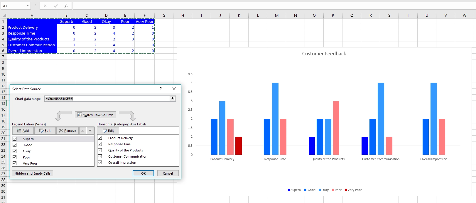Excel Chart configuration