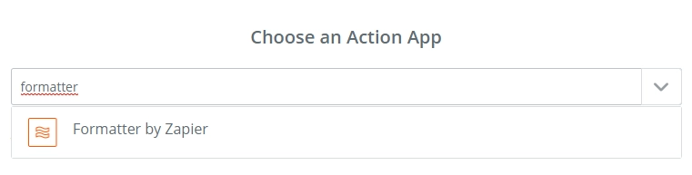 Search for Formatter action