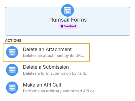 Delete an attachment