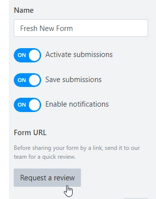 Request form review