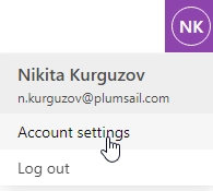 Open Account settings