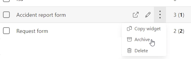 Archive form