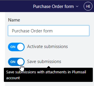 Save submissions