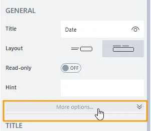 Expand options to see Class and Style properties