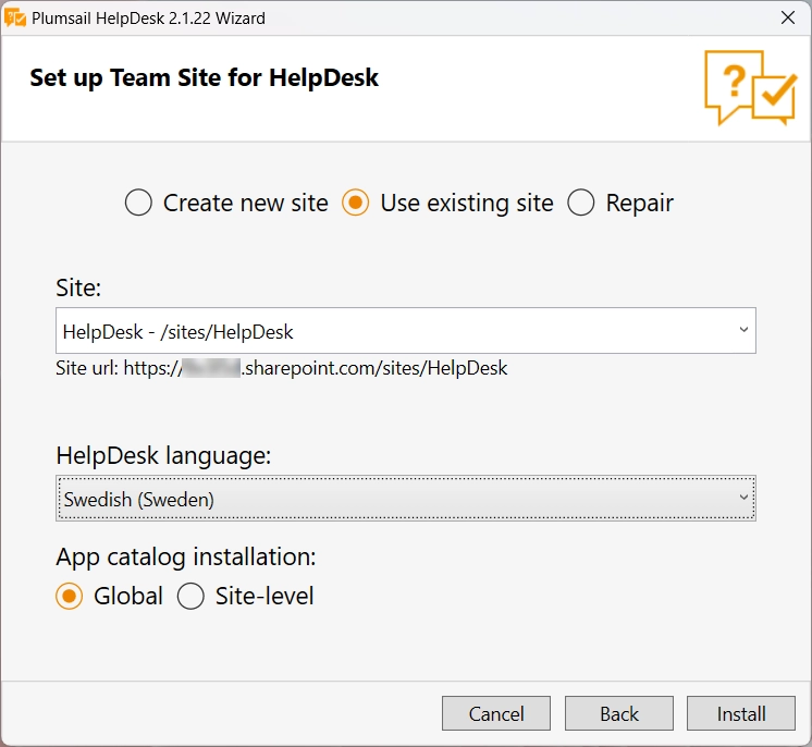 Installation To Existing Site