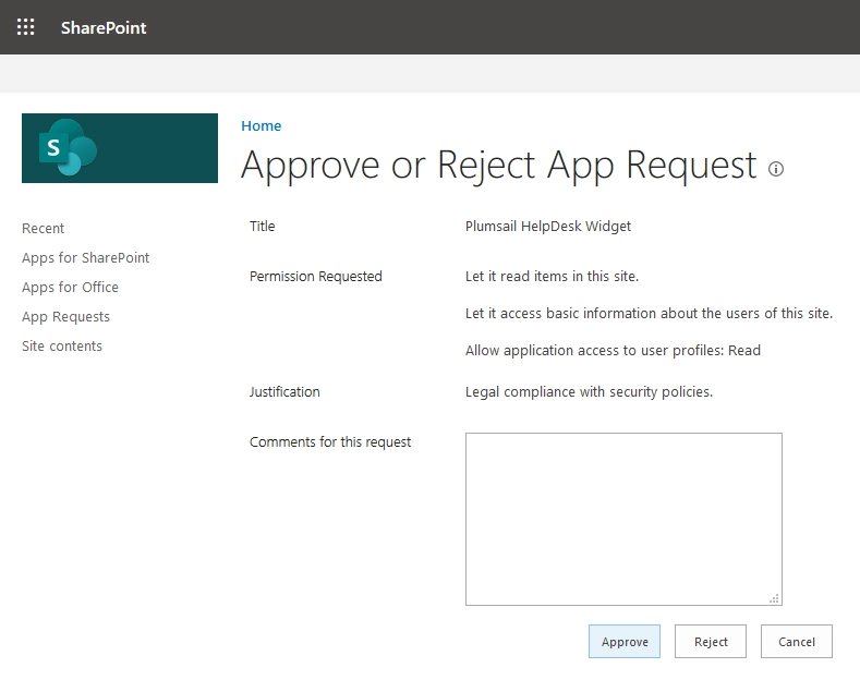 Approval