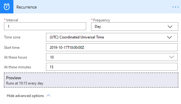 Create new scheduled flow