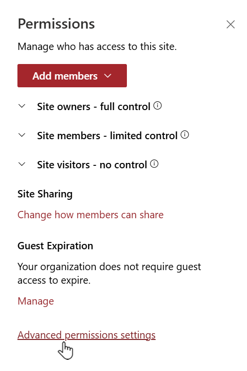 Advanced Permissions
